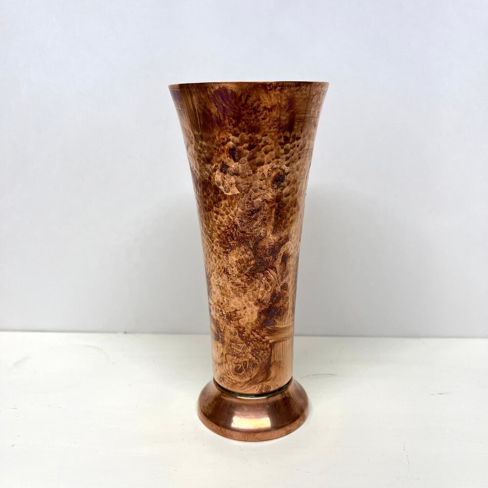 Vintage Hammered Copper 7in Vase Craftsman Style